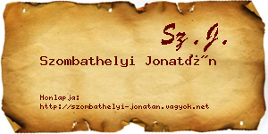 Szombathelyi Jonatán névjegykártya